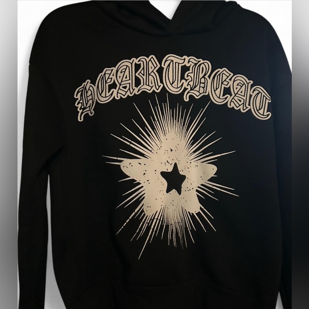 Logo Sleeve street wear Black and White  Graphic Crewneck Sweatshirt